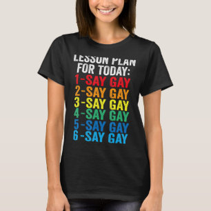 T-shirt Dites Gay Arc-En-Ciel Vintage Floral Restez Fier L