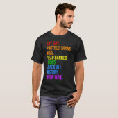 T-shirt Dites Gay Protéger les enfants trans Lire les livr (Devant entier)