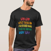 T-shirt Dites Gay Protéger les enfants trans Lire les livr (Devant)