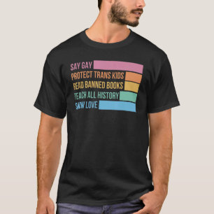 T-shirt Dites Gay Protéger les enfants trans Lire les livr