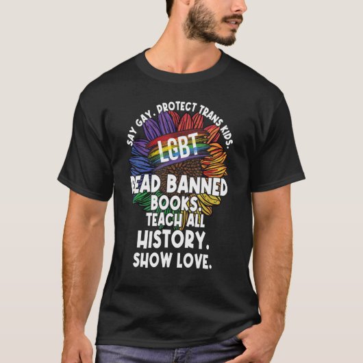 T-shirt Dites Gay Protéger les enfants trans Lire les livr (Devant)