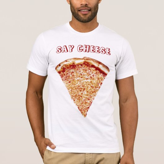 T-shirt Dites le fromage - chemise de pizza (Devant)
