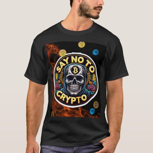 T-shirt Dites non à Crypto (Devant)