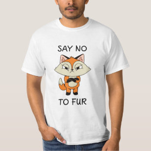 T-shirt Dites non à Fur - Triste Fox