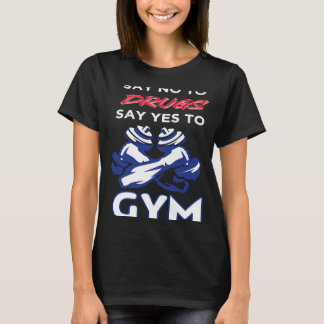 T-shirt Dites non à la drogue dire oui à la gym Red Ribbon