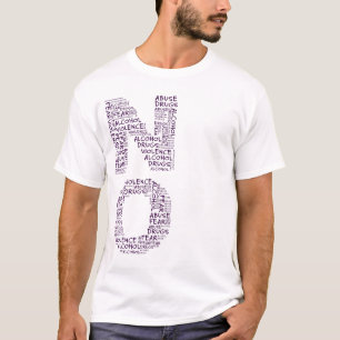 T-shirt Dites non à la violence, à l'abus, aux drogues,