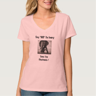 T-SHIRT DITES "NON" À L'IVOIRE DE SAUVER LES ÉLÉPHANTS