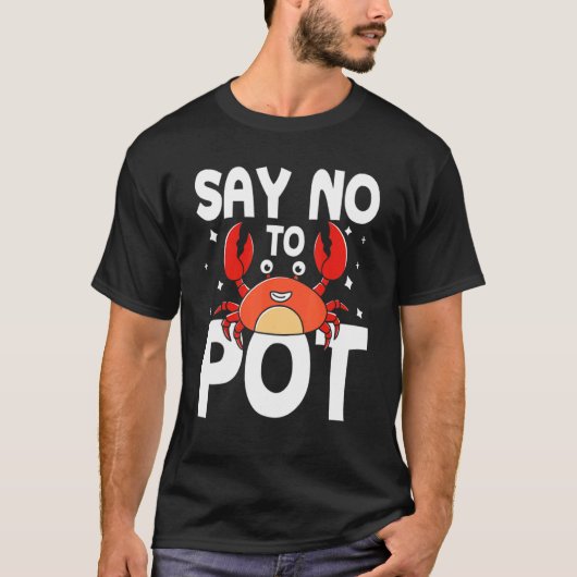T-shirt Dites Non Au Crabe Pot (Devant)