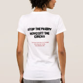 T-shirt Dites non aux cirques (Dos)