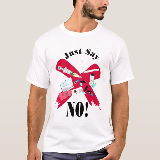 T-shirt Dites non aux drogues (Devant)