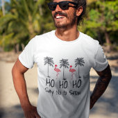 T-shirt Dites non aux Flamants roses de Noël de la plage d