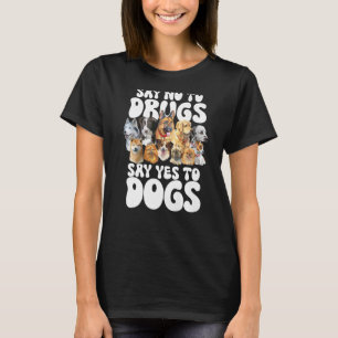T-shirt Dites oui aux chiens Nous portons le rouge pour la