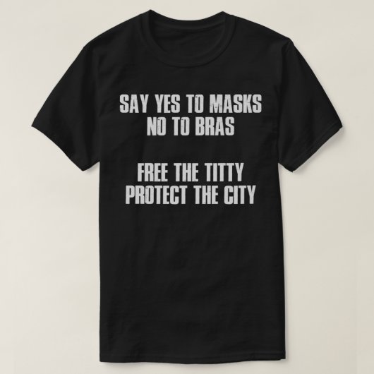 T-shirt Dites oui aux masques Non à Bras Premium (Design devant)
