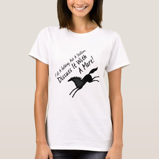 T-shirt Dites un hongre ..... (Devant)
