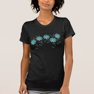 T-shirt Ditzy Daisy en bleu sous-marin sur Brown