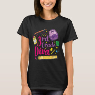 T-shirt Diva 3e Année Premier Jour De L'École Vêtements Fi