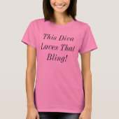 T-shirt Diva Bling Sparkly brillant fabuleux citation de b (Devant)