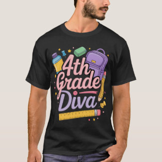 T-shirt Diva de 4e année Vêtements de fille pour le premie