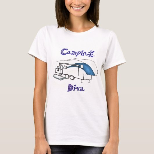 T-shirt Diva de camping (Devant)