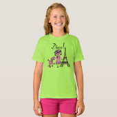 T-shirt Diva de cheveux noirs (Devant entier)