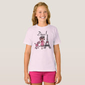 T-shirt Diva de cheveux noirs (Devant entier)