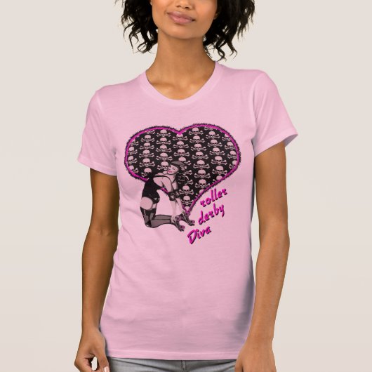 T-shirt diva de Derby de rouleau (Devant)