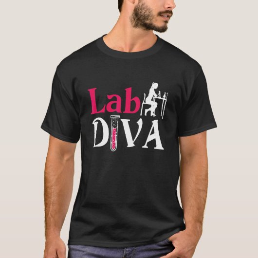 T-shirt Diva de laboratoire technicien de laboratoire tech (Devant)