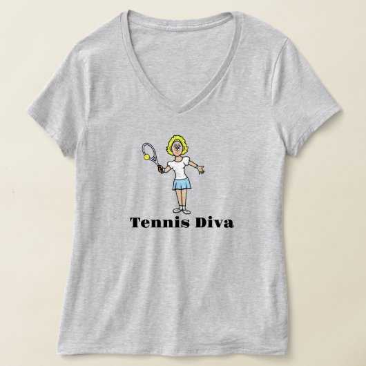 T-shirt Diva de tennis féminin - Blonde (Poser)