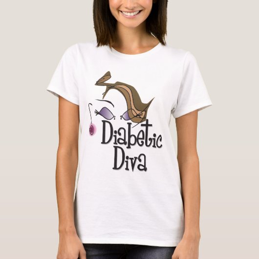 T-shirt Diva diabétique (Devant)