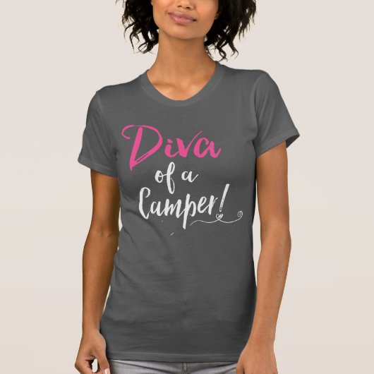 T-shirt "Diva d'un campeur !" (Devant)