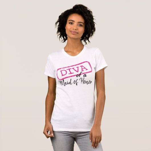 T-shirt "DIVA" d'une servante d'honneur" (Devant entier)