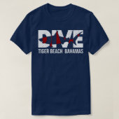 T-shirt DIVE Bahamas Tiger Beach SCUBA Diving Shark  (Design devant)