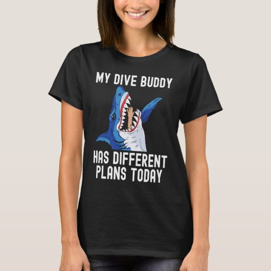 T-shirt Dive Buddy has different plan Scuba Diving Shark S (Devant)