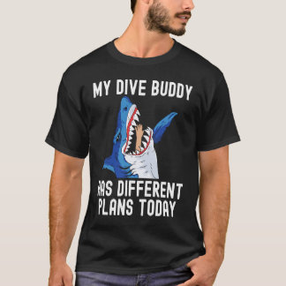 T-shirt Dive Buddy has different plan Scuba Diving Shark S