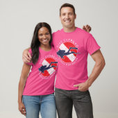 T-shirt Dive Curaçao Diver Diver Diver Drapeau (Unisexe)