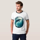 T-shirt Dive Deep Live Dolphin gratuit (Devant entier)
