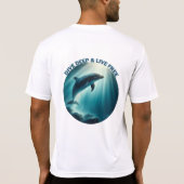 T-shirt Dive Deep Live Dolphin gratuit (Dos)