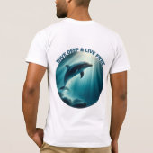 T-shirt Dive Deep Live Dolphin gratuit (Dos)