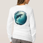 T-shirt Dive Deep Live Dolphin gratuit (Dos)