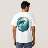 T-shirt Dive Deep Live Dolphin gratuit (Dos entier)