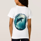 T-Shirt Dive Deep Live Dolphin gratuit (Dos)