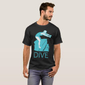 T-shirt DIVE Encourage Inspire Motivate Boost Support Retr (Devant entier)
