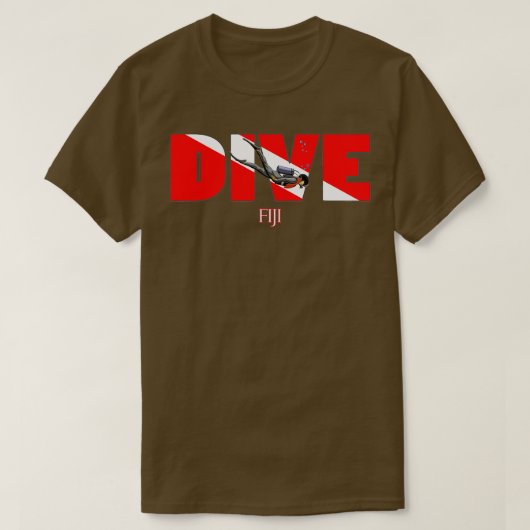 T-shirt DIVE Fiji SCUBA Diving Snorkeling  (Design devant)