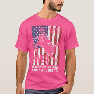 T-shirt Diver American Flag Soyez Toujours Agréable À Dive