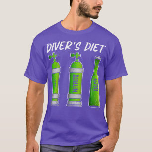 T-shirt Diver Diet Bière Drôle Plongée sous-marine