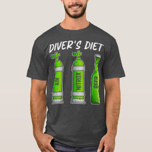 T-shirt Diver Diet Bière Drôle Plongée sous-marine