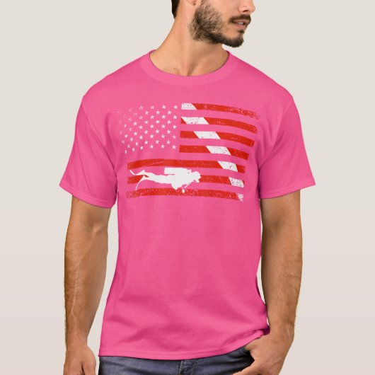 T-shirt Diver Down Dive Drapeau Scuba Plongée Drapeau amér (Devant)