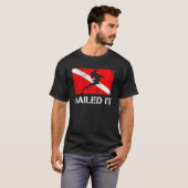 T-shirt Diver Drapeau Hammerhead requin cloué Il Plongée (Devant entier)