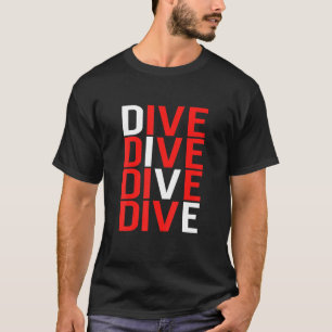T-shirt Diver Drapeau Plongée Plongée Plongée