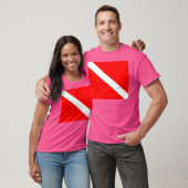 T-shirt Diver Drapeau Plongée Plongée Plongée Snorkeling (Unisexe)